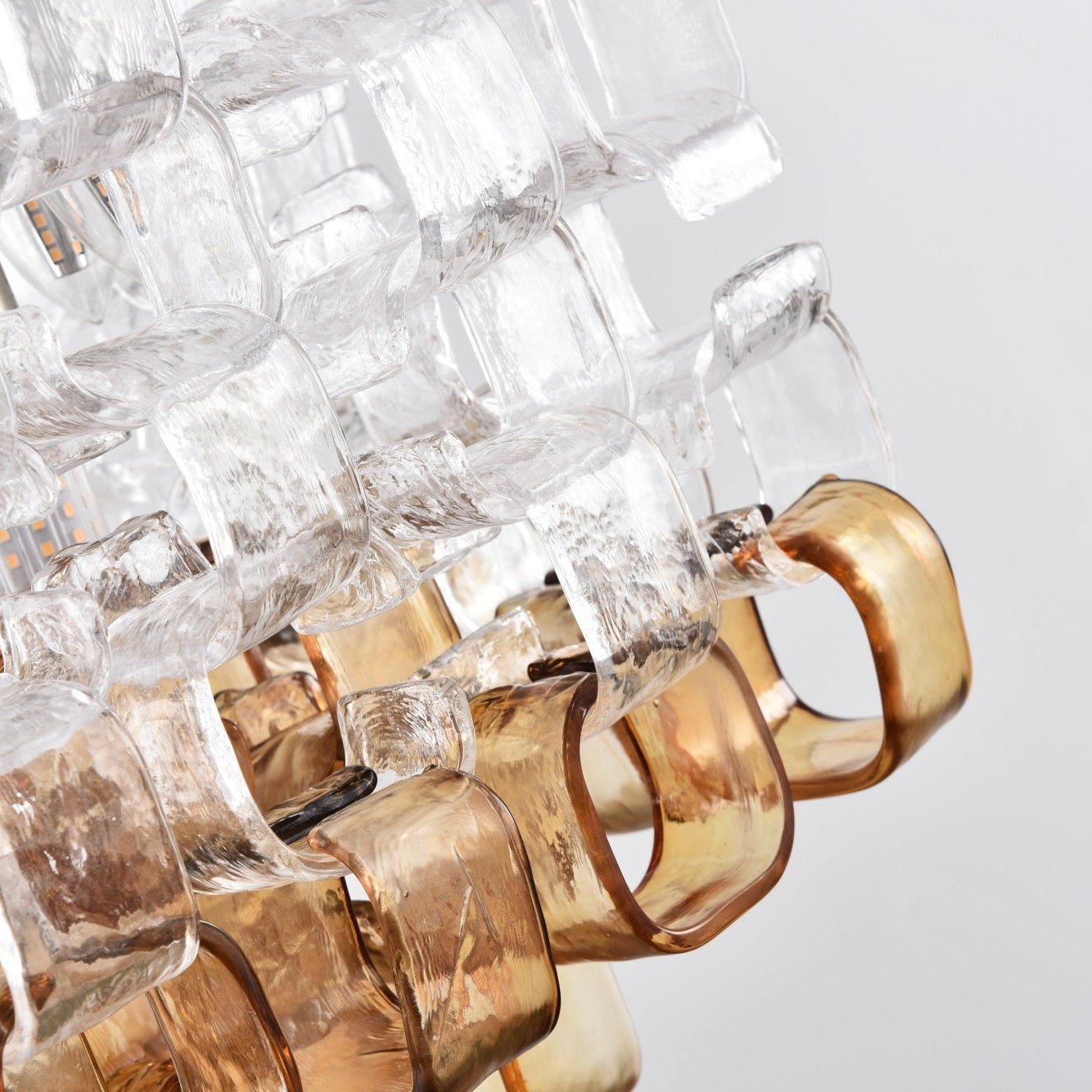 Aurora Chandelier Murano Glass Interlocking Geometric