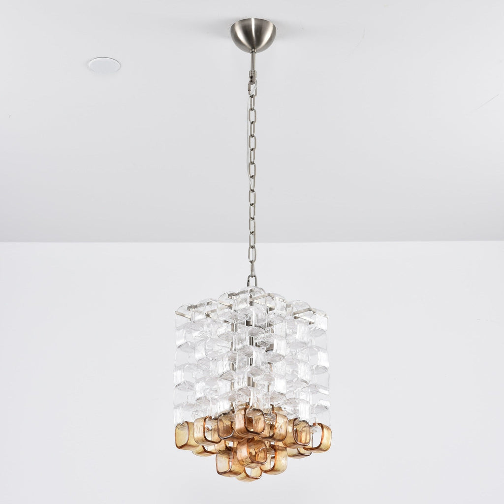 Aurora Chandelier Murano Glass Interlocking Geometric