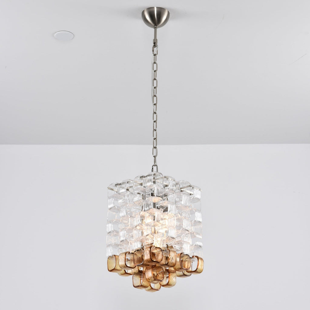 Aurora Chandelier Murano Glass Interlocking Geometric