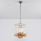 Aurora Chandelier Murano Glass Interlocking Geometric