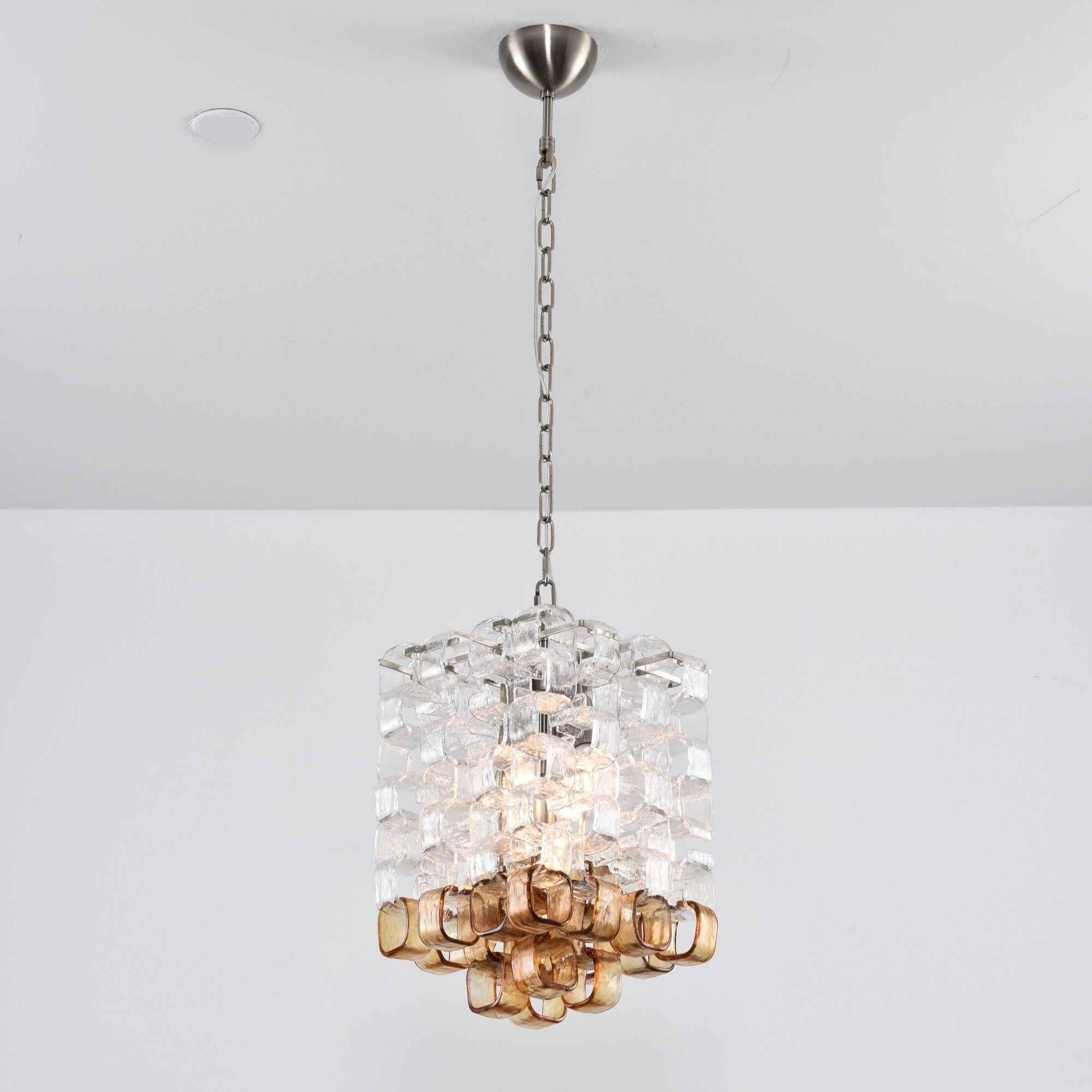 Aurora Chandelier Murano Glass Interlocking Geometric