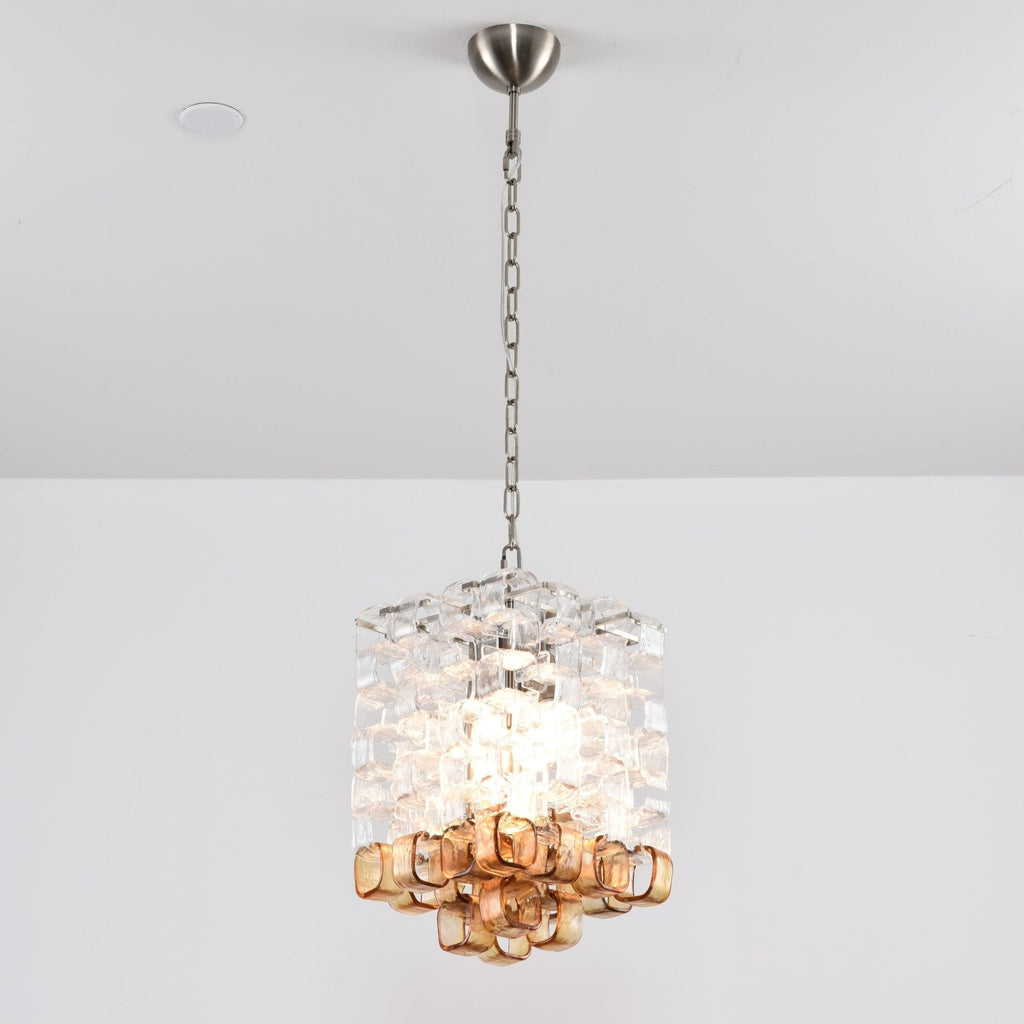 Aurora Chandelier Murano Glass Interlocking Geometric