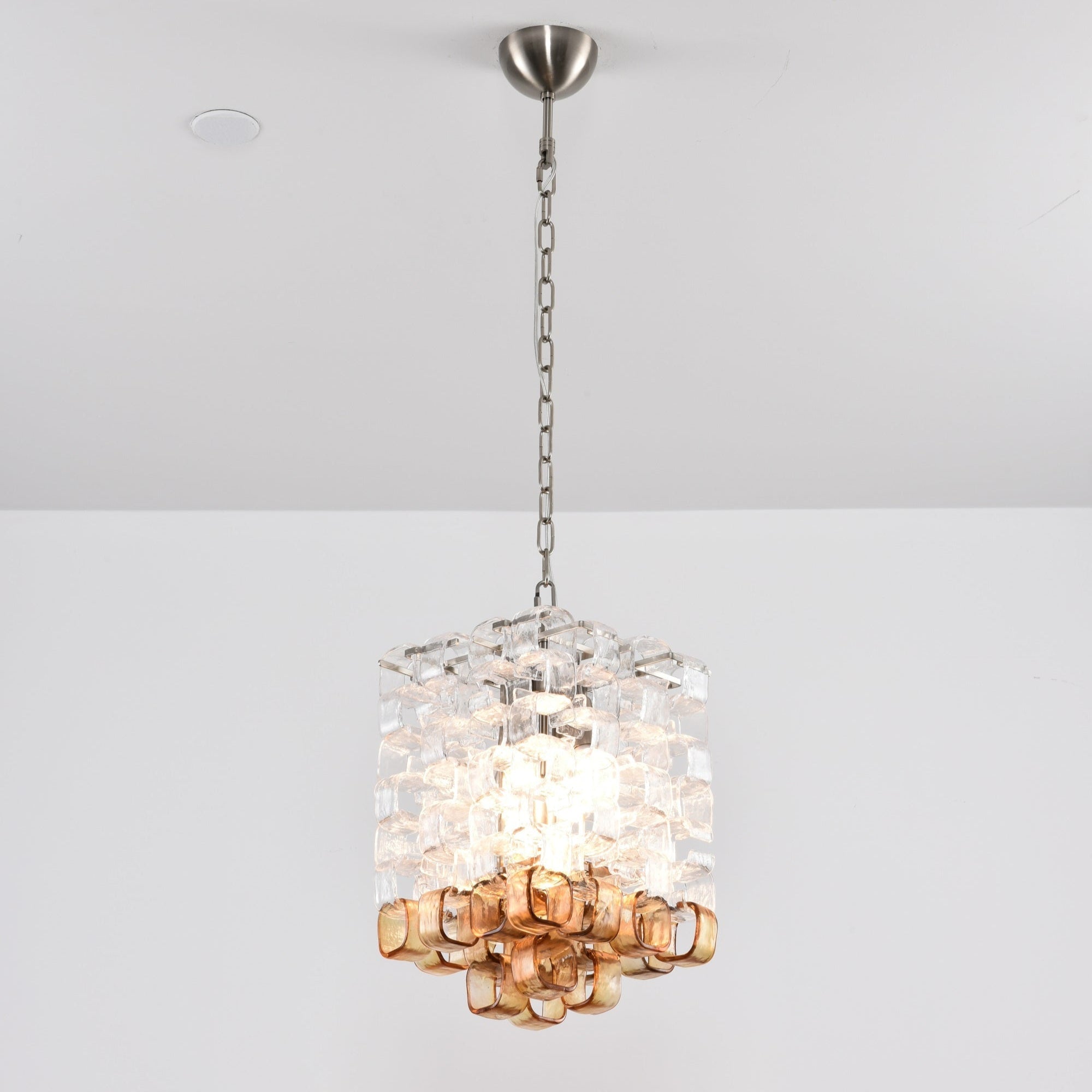 Aurora Chandelier Murano Glass Interlocking Geometric