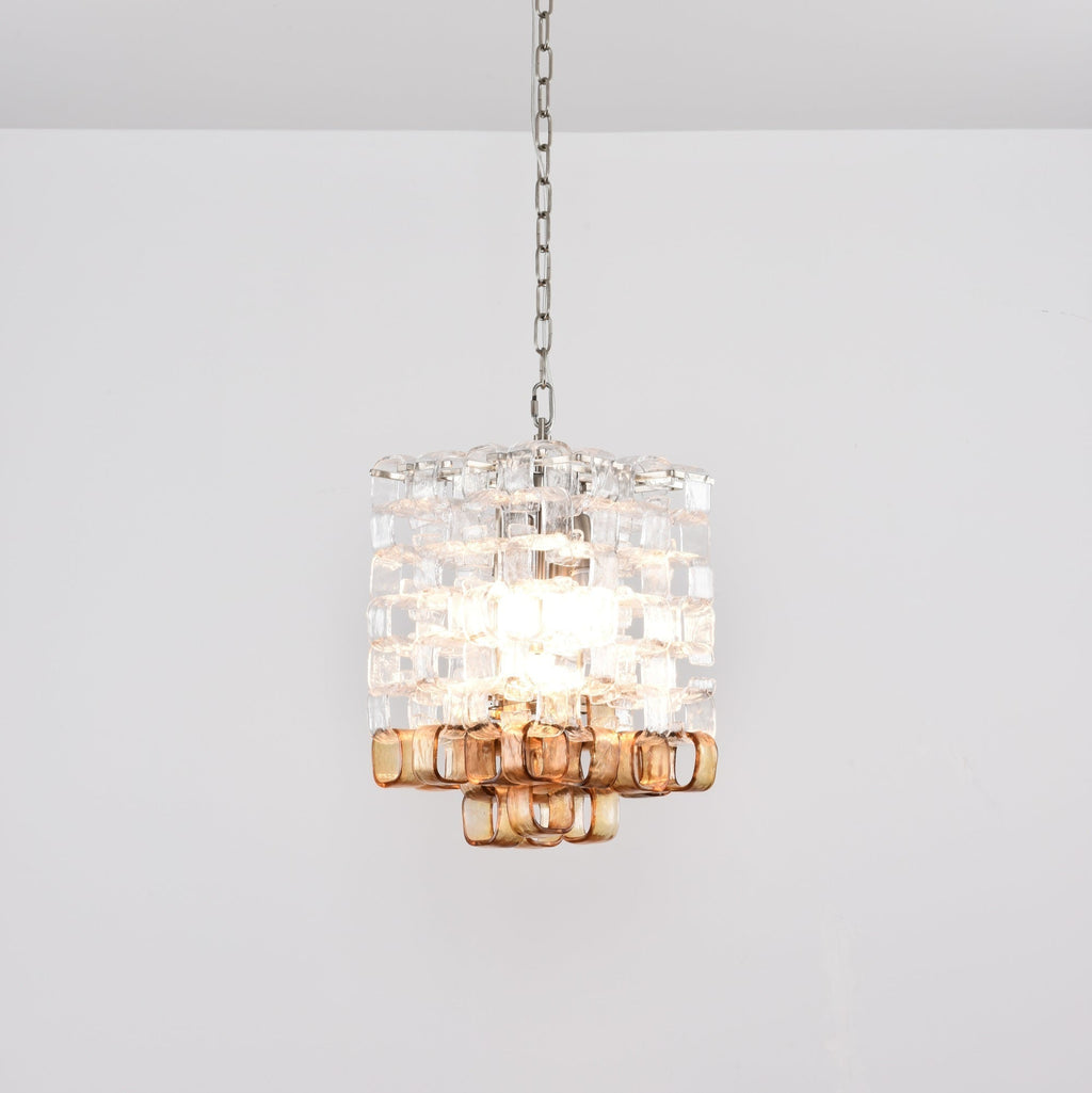 Aurora Chandelier Murano Glass Interlocking Geometric