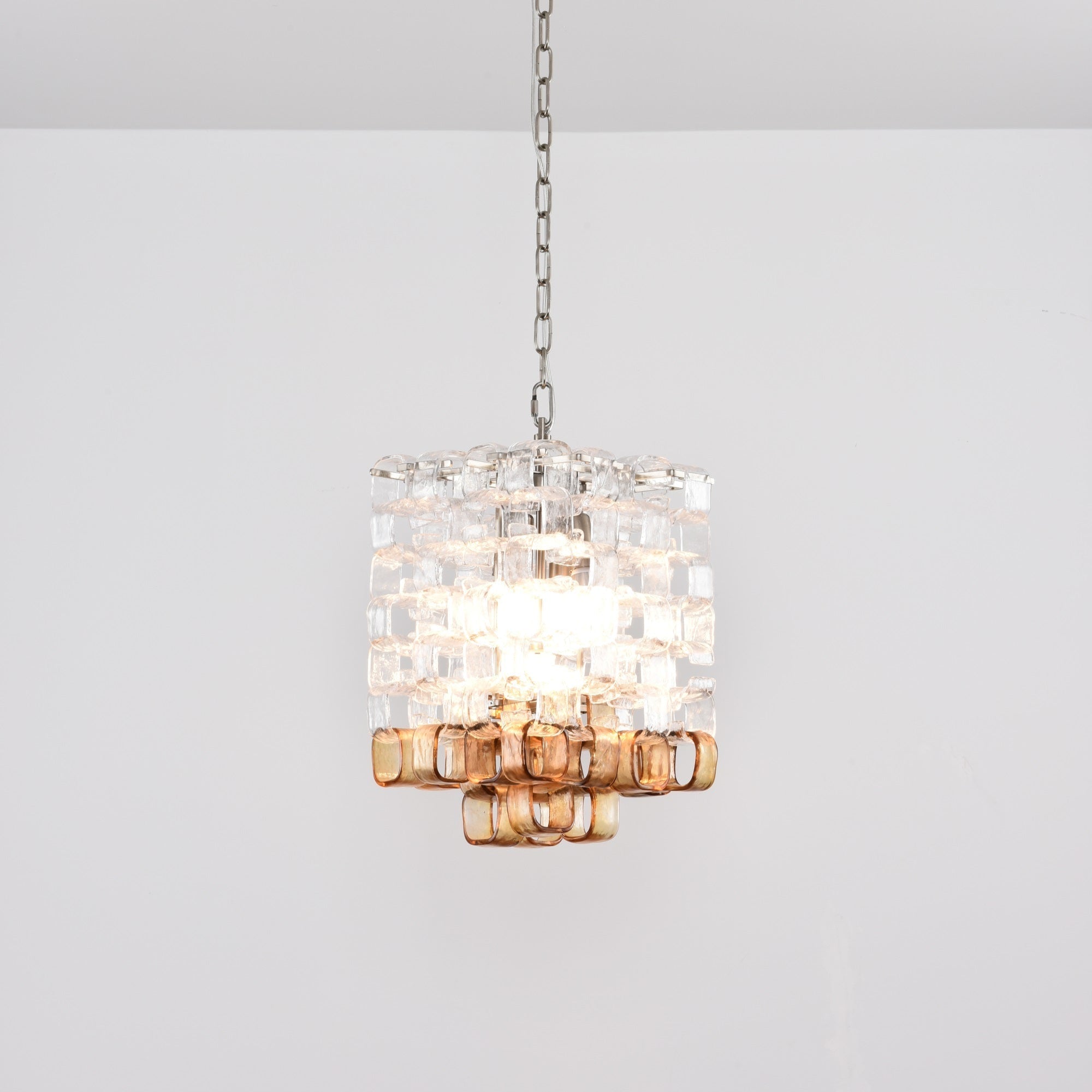 Aurora Chandelier Murano Glass Interlocking Geometric
