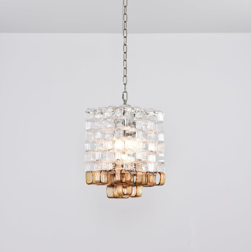 Aurora Chandelier Murano Glass Interlocking Geometric