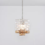 Aurora Chandelier Murano Glass Interlocking Geometric