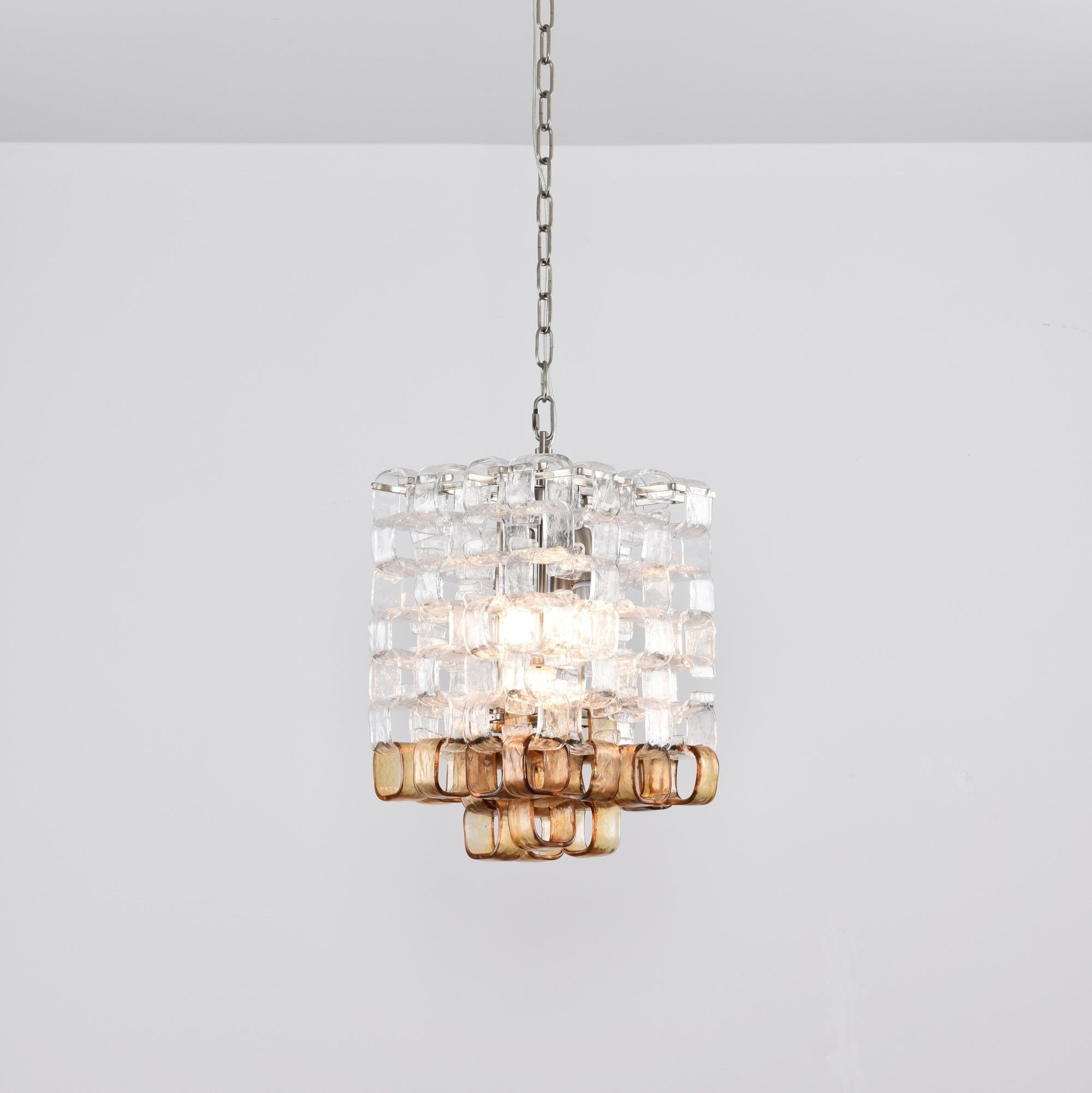 Aurora Chandelier Murano Glass Interlocking Geometric