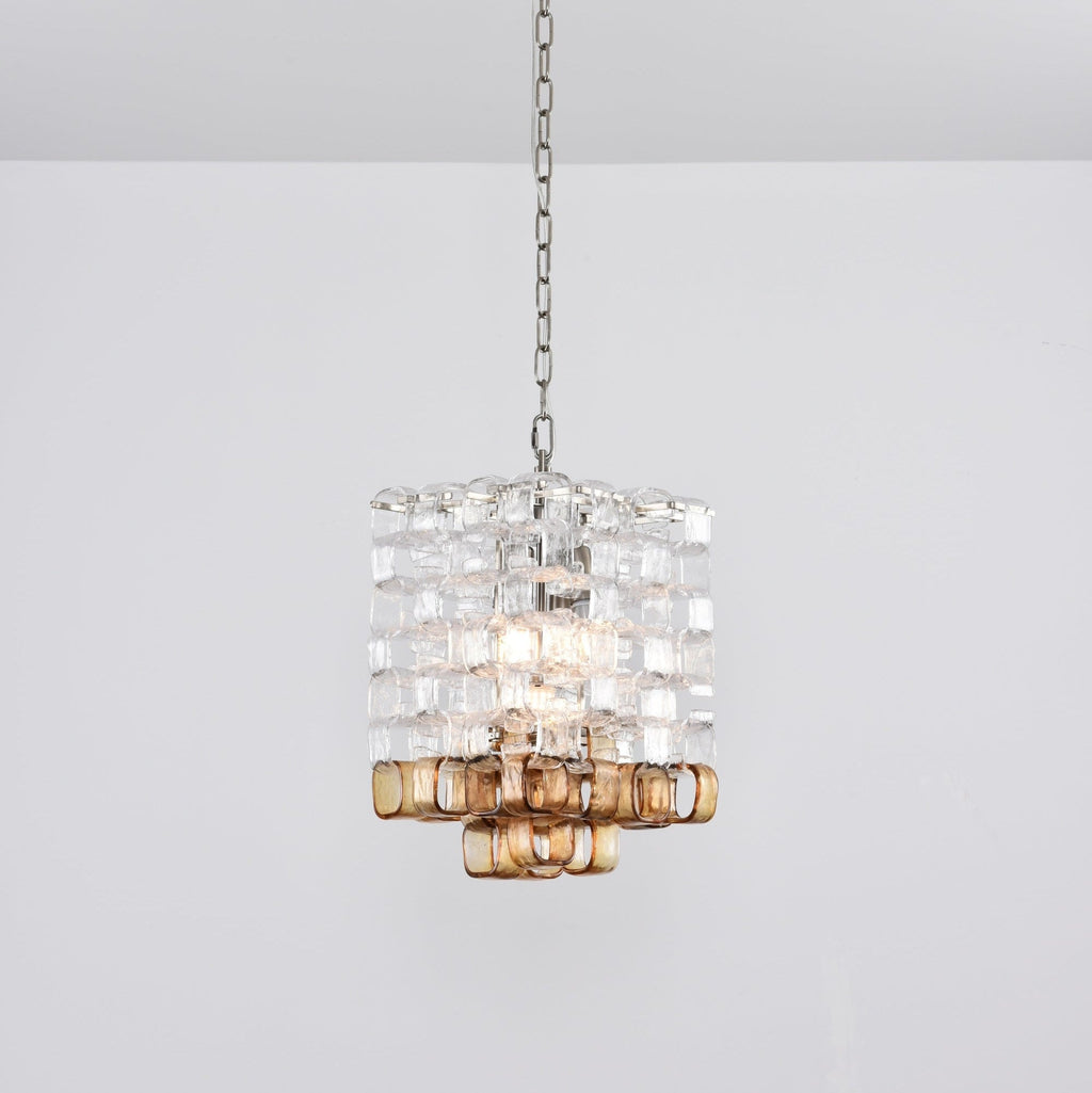 Aurora Chandelier Murano Glass Interlocking Geometric