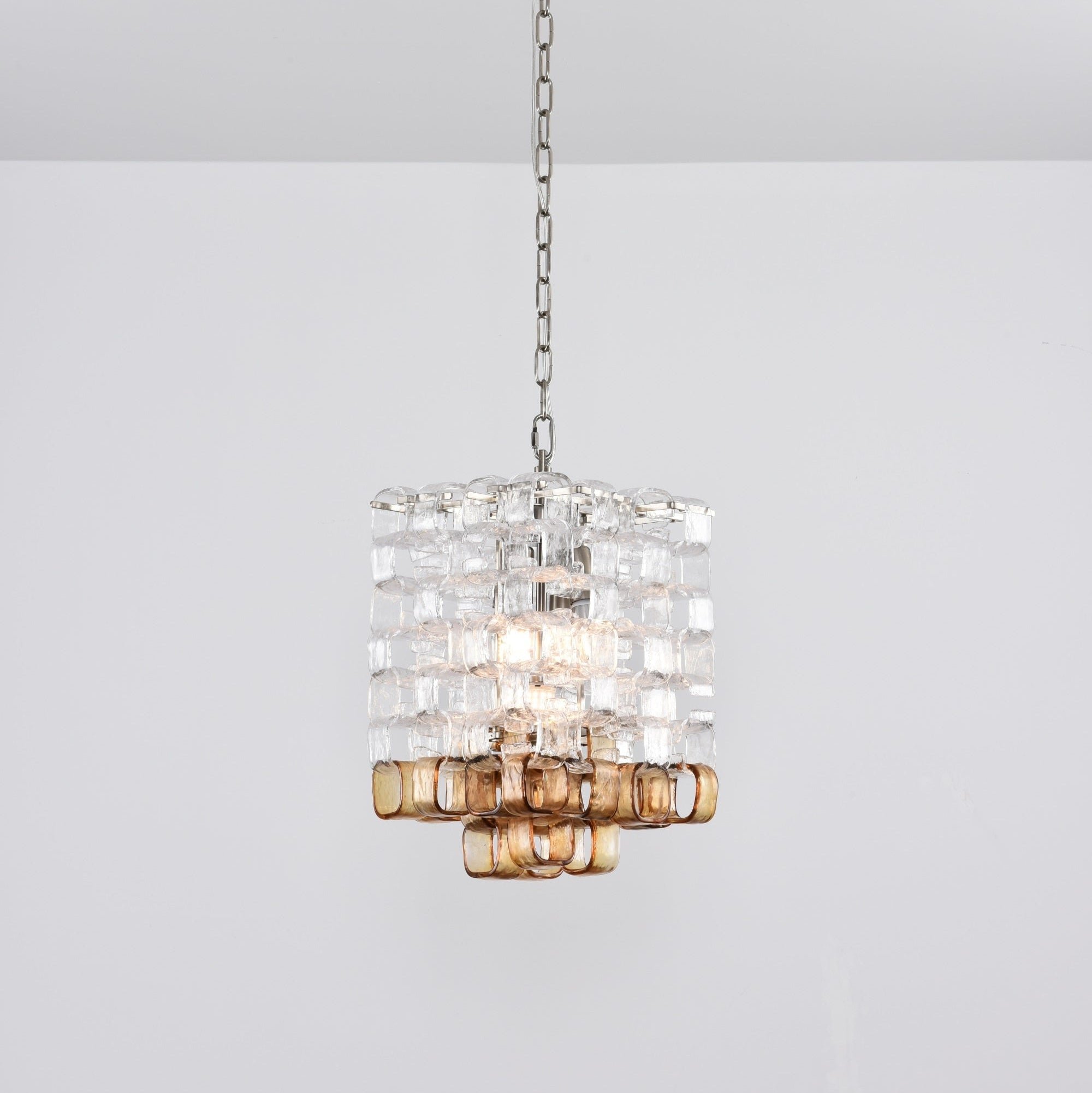 Aurora Chandelier Murano Glass Interlocking Geometric