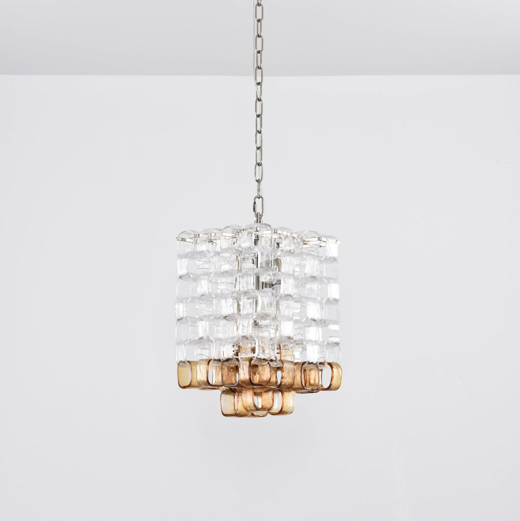 Aurora Chandelier Murano Glass Interlocking Geometric