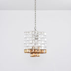 Aurora Chandelier Murano Glass Interlocking Geometric