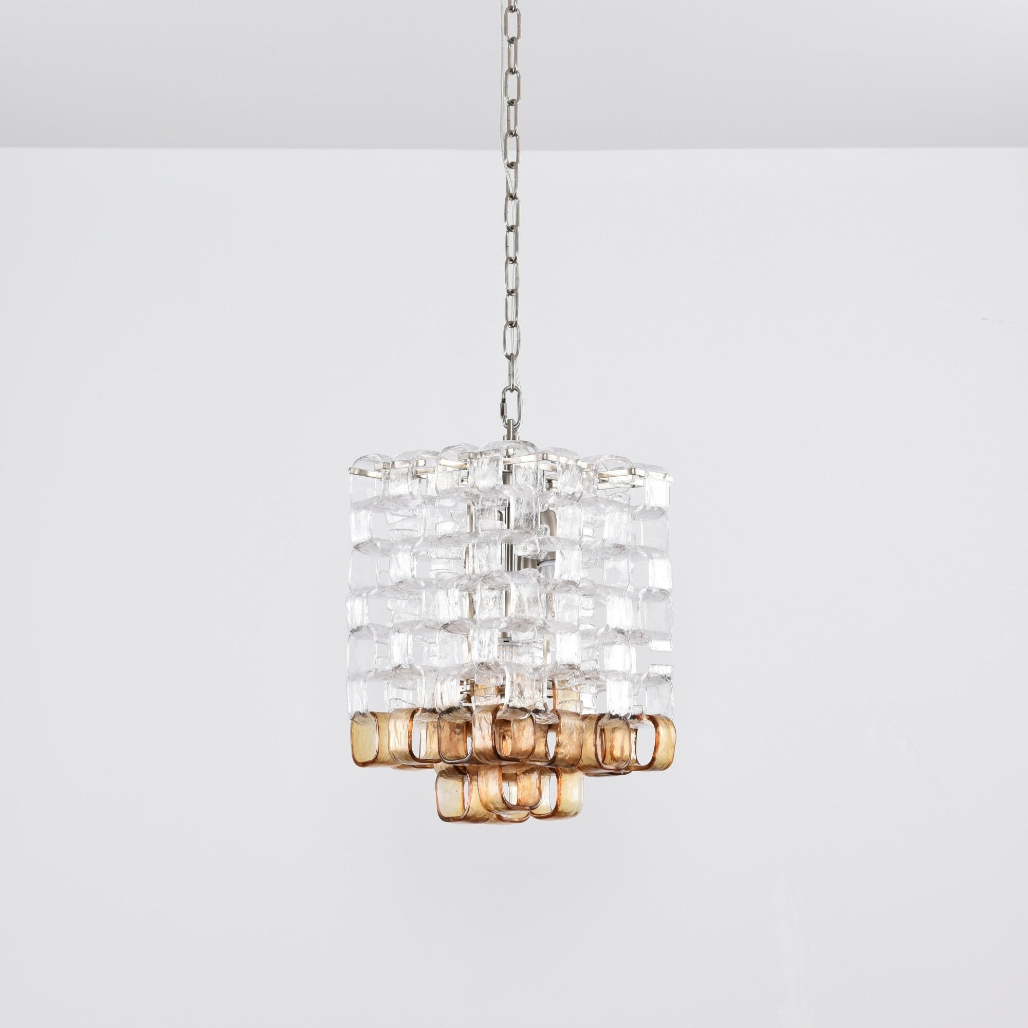 Aurora Chandelier Murano Glass Interlocking Geometric