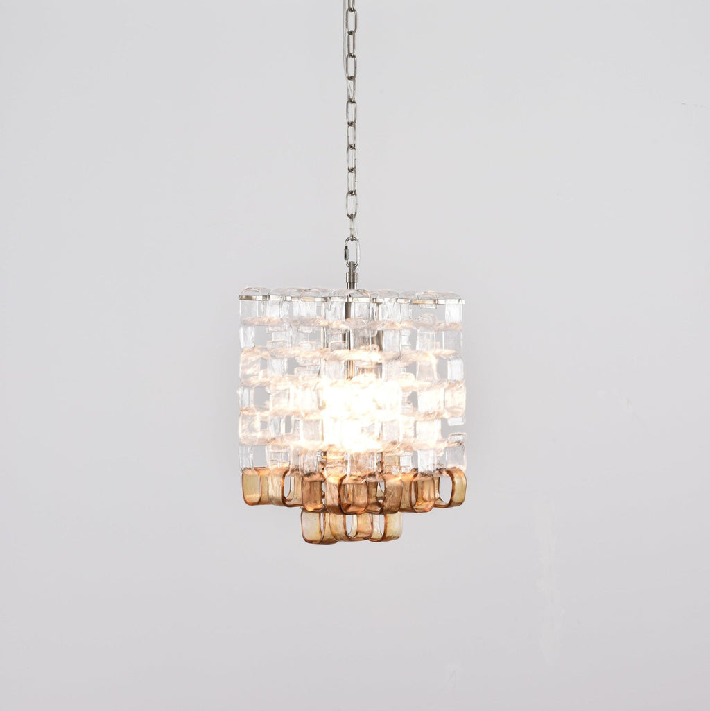 Aurora Chandelier Murano Glass Interlocking Geometric
