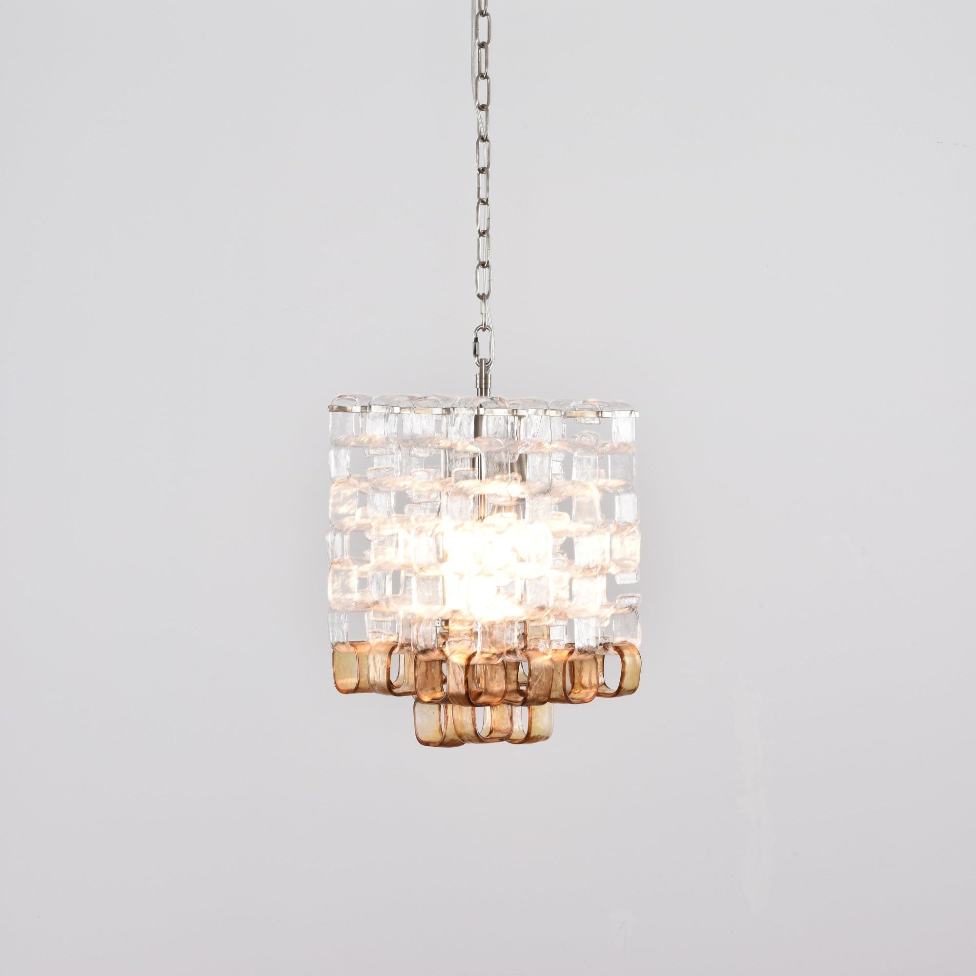 Aurora Chandelier Murano Glass Interlocking Geometric