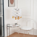 Aurora Chandelier Murano Glass Interlocking Geometric