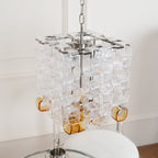 Aurora Chandelier Murano Glass Interlocking Geometric