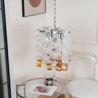 Aurora Chandelier Murano Glass Interlocking Geometric