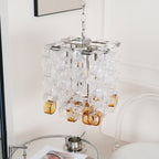 Aurora Chandelier Murano Glass Interlocking Geometric