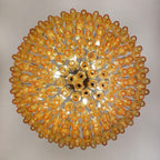 Murano Chandelier Amber Layered Oval
