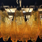 Murano Chandelier Amber Layered Oval