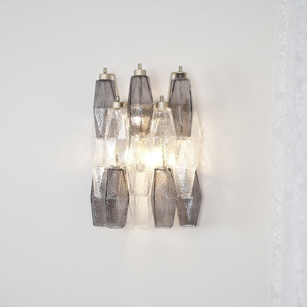 Aurora Wall Lamp Rhombus Glass Tiered