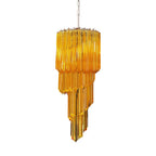 Aurora Chandelier Spiral Pink Prism Tiered