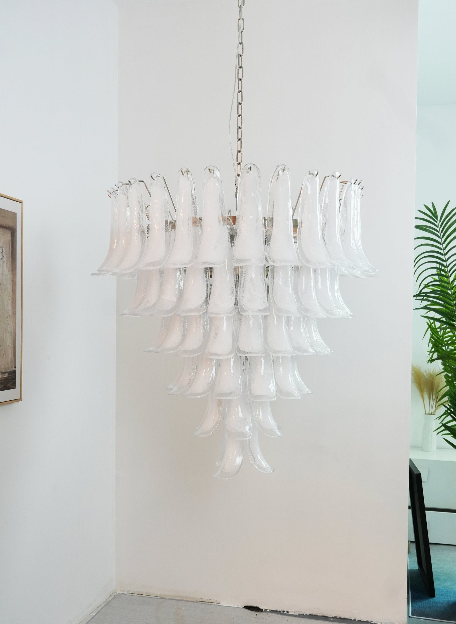Aurora Chandelier Murano Glass Petals Vintage