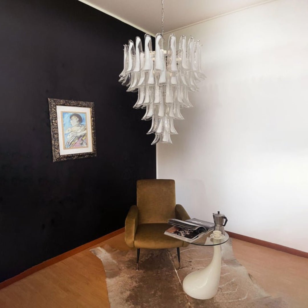 Aurora Chandelier Murano Glass Petals Vintage