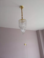 Aurora Chandelier Clear Curved Tiered