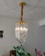 Aurora Chandelier Clear Curved Tiered