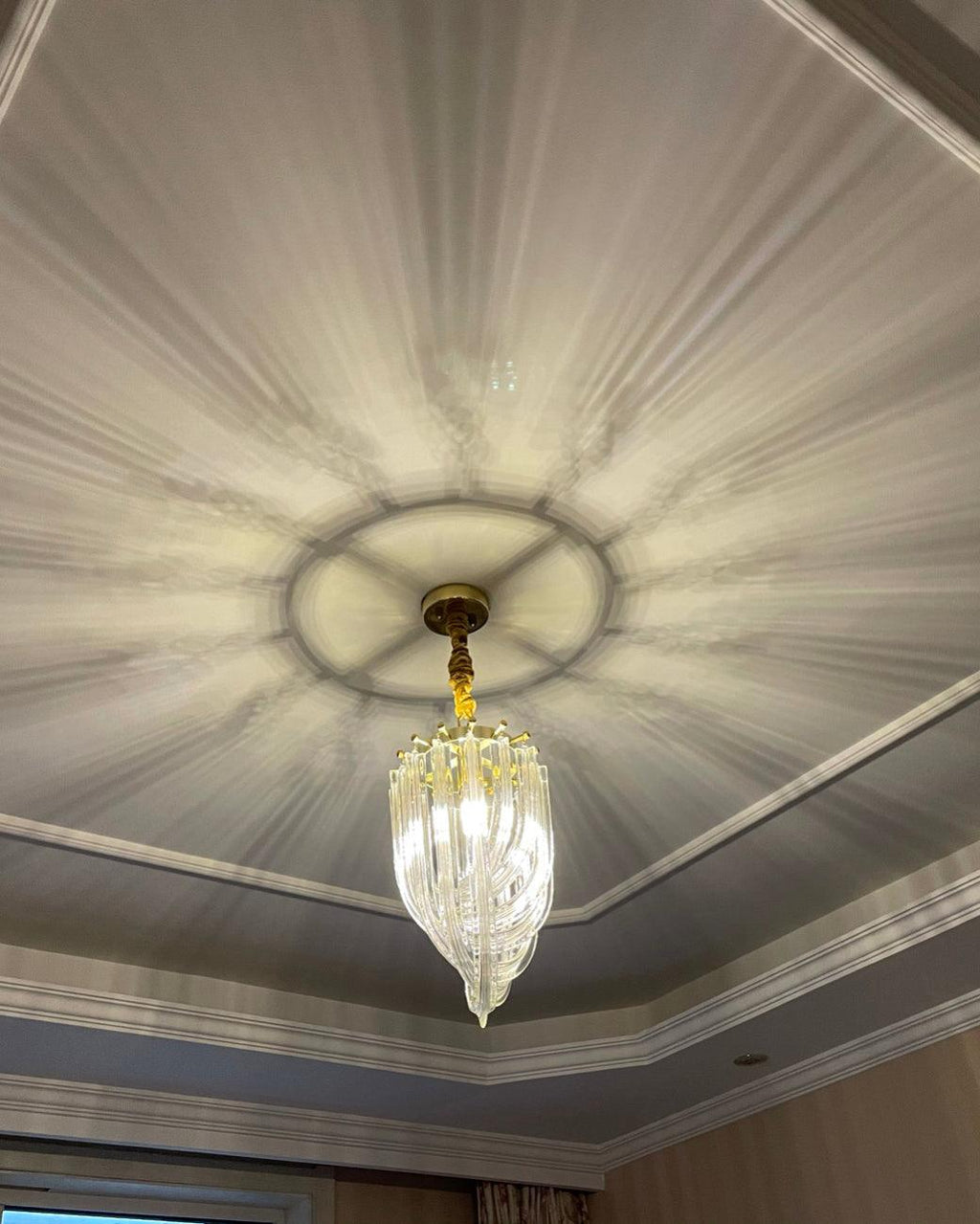 Aurora Chandelier Clear Curved Tiered
