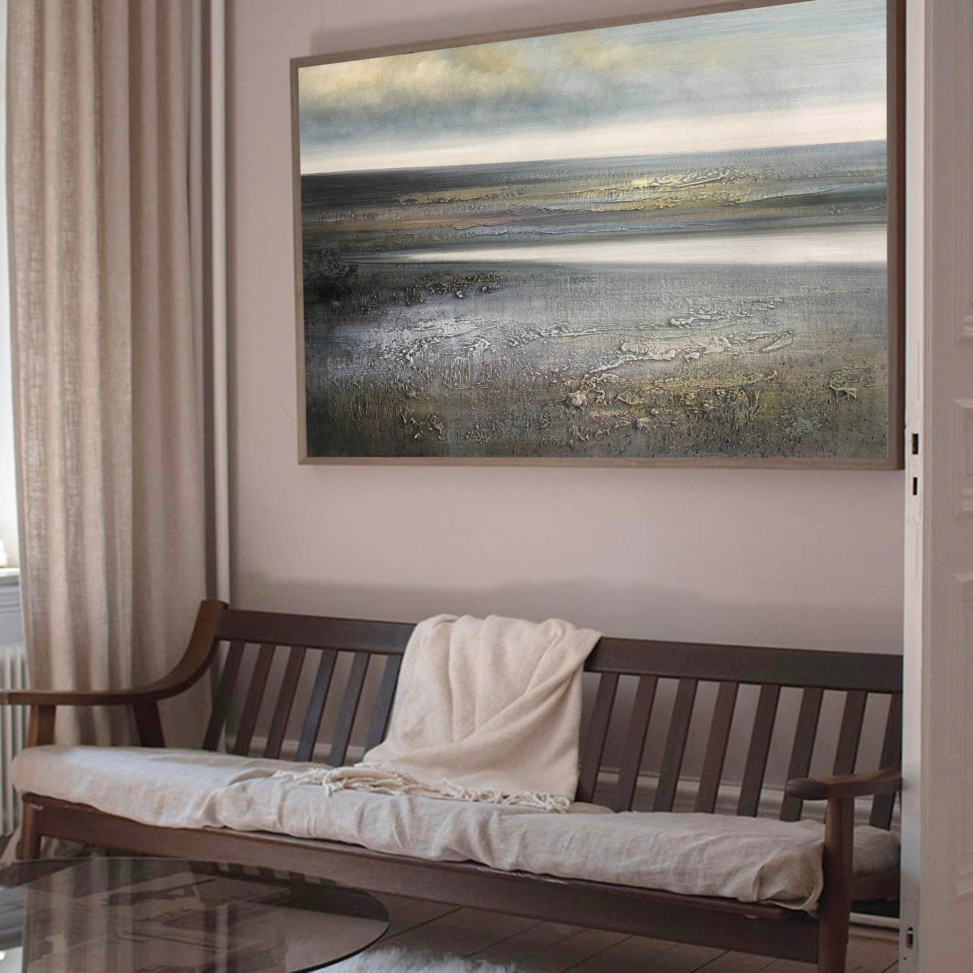 Misty Coastal Marsh Painting