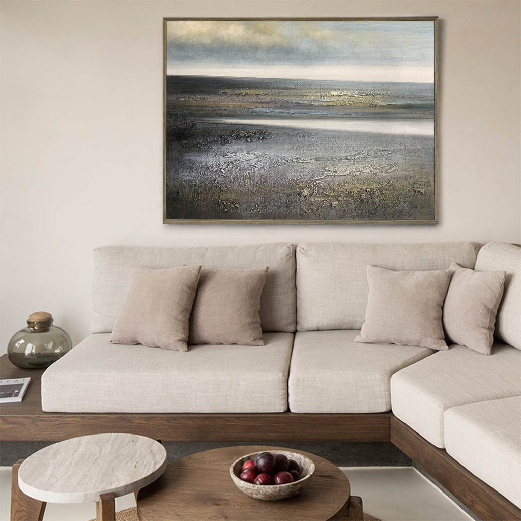 Misty Coastal Marsh Painting