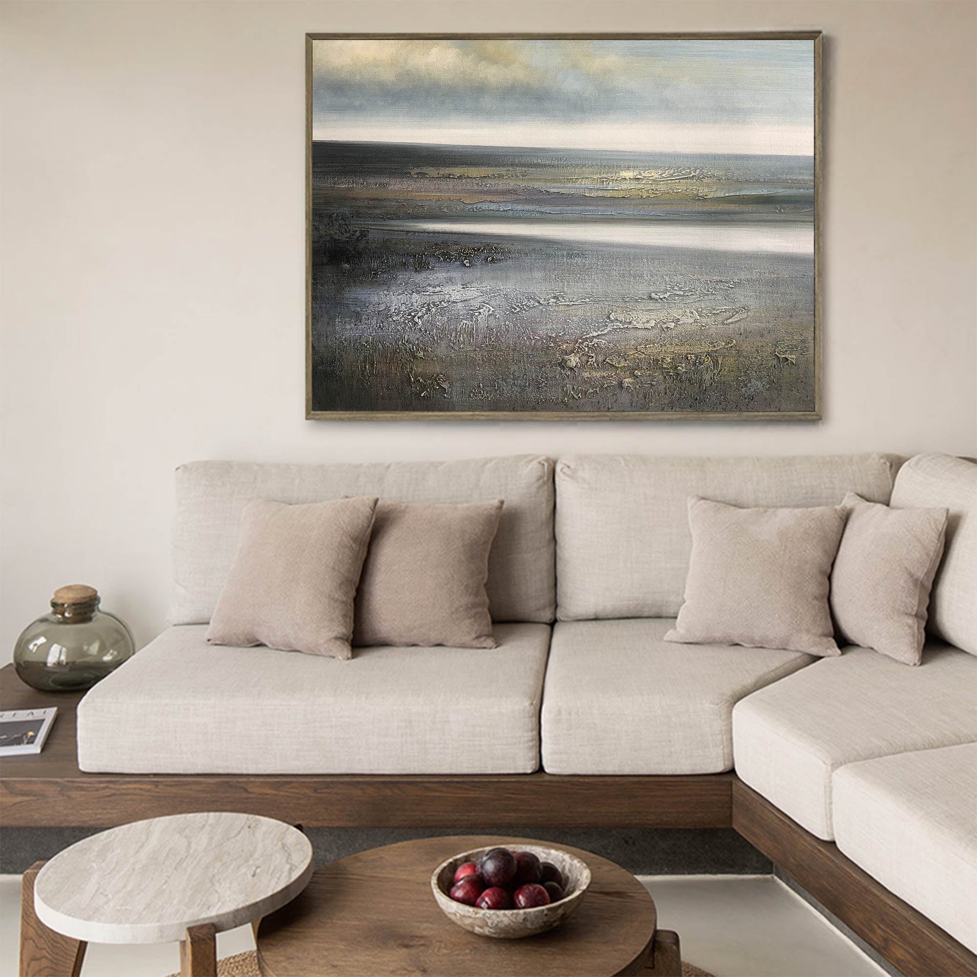 Misty Coastal Marsh Painting