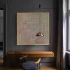 Textured Circular Relief Oil Painting