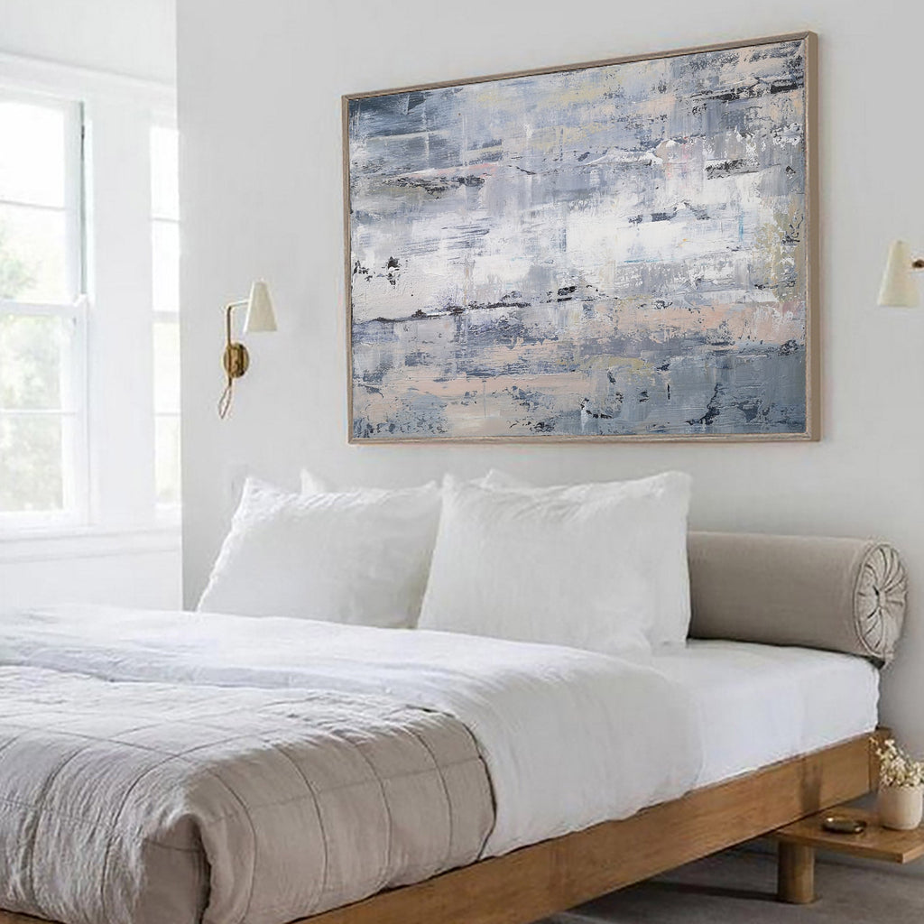 Soft Neutral Oil Painting Textured Hand Painted