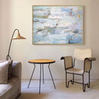 Soft Coastal Horizon Abstract Painting