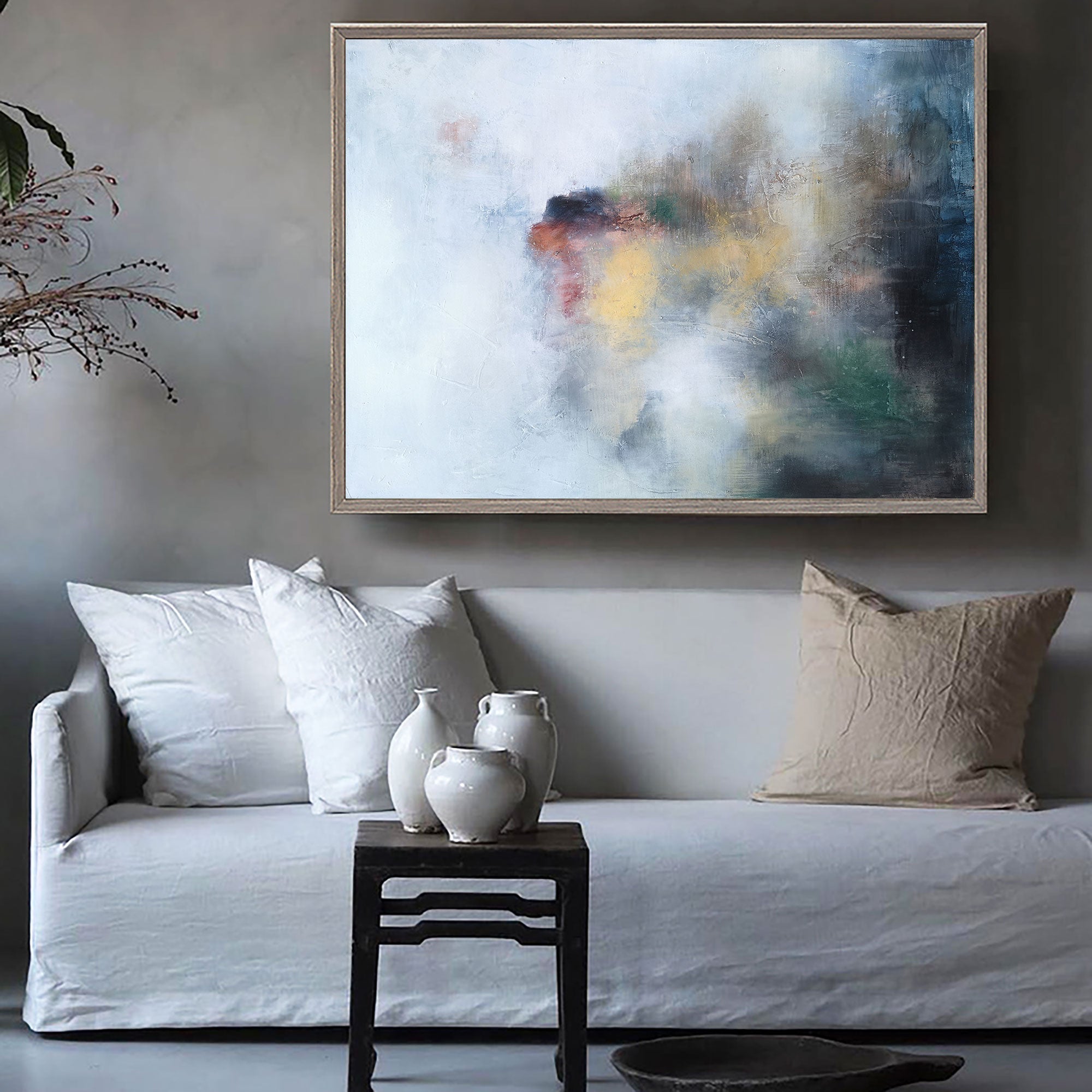 Ethereal Abstract Oil Painting Horizontal Wall Art