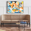 Cubist-Inspired Painting Blue Orange