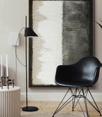 Monochrome Split Panel Abstract Painting
