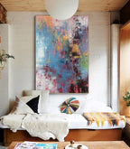 Vibrant Colorful Abstract Oil Painting