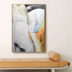 Cracked Earth Abstract Painting Vertical