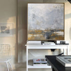 Neutral Tone Landscape Abstract Oil Painting