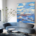 Vibrant Coastal Abstract Oil Painting