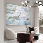 Soft Coastal Horizon Abstract Painting