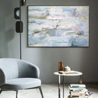 Soft Coastal Horizon Abstract Painting