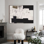 Monochrome Geometric Painting