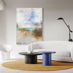 Serene Coastal Abstract Oil Painting