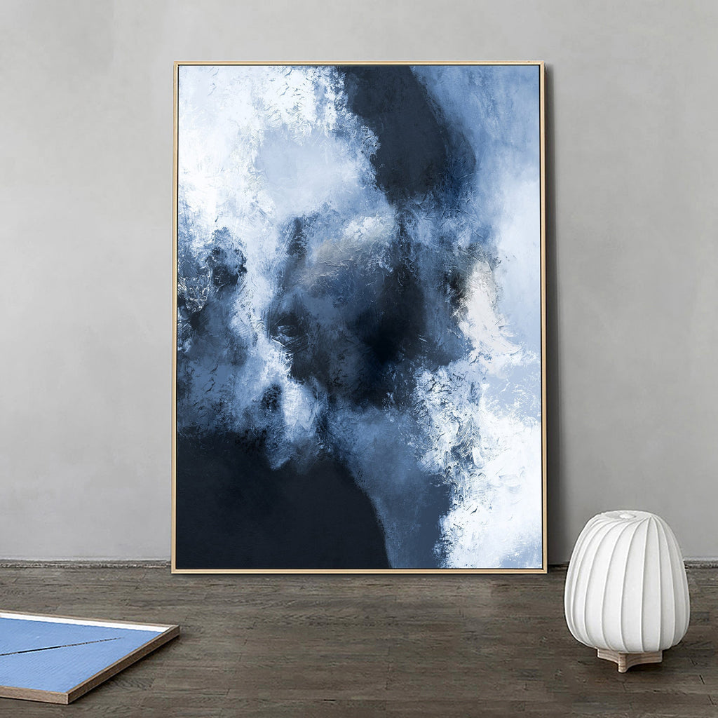 Blue White Cloud Oil Painting Hand Painted
